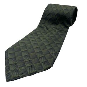 Banana Republic 100% Silk Men's Neck Tie Green‎ Geometric